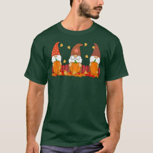 Erntedank Gnomes Niedlich Pumpkin Herbstverwandel T-Shirt