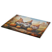 Erntedank Gnomes Personalisiert Schneidebrett (Ecke)