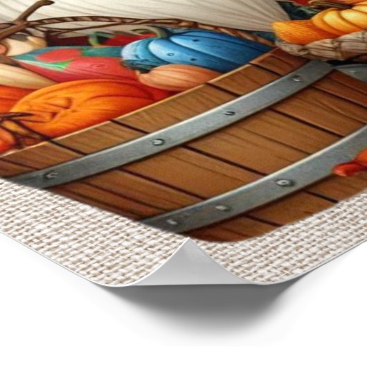 Erntedank Gnomes Trio Art Poster (Ecke)