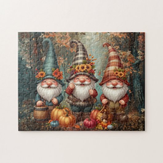 Erntedank Gnomes Trio Puzzle (Horizontal)