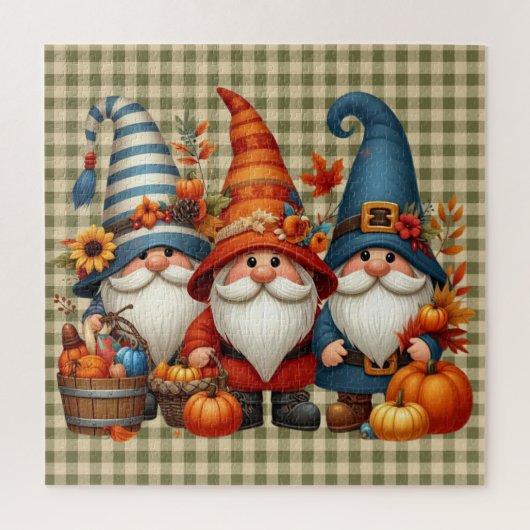 Erntedank Gnomes Trio Puzzle (Vertikal)
