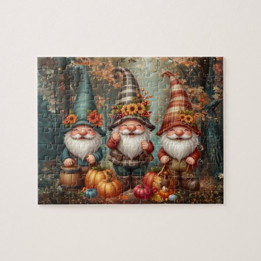 Erntedank Gnomes Trio Puzzle (Horizontal)