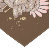 Erntedank Gobbler Türkei und Pumpkins Großer Tischläufer (Ecke)