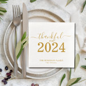 Erntedank Gold Script Modern Serviette