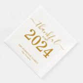 Erntedank Gold Script Modern Serviette (Ecke)