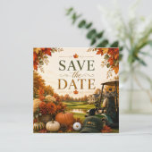 Erntedank-Golf-Feier-Einladung Save The Date (Stehend Vorderseite)