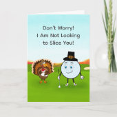 Erntedank Golf mit Türkei & Golf Ball Karte (Vorderseite)