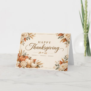 Erntedank Grateful Herbstblumen Feiertagskarte