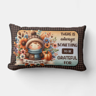 Erntedank Grateful Lumbar Kissen
