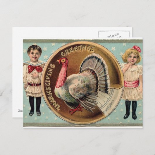 Erntedank Greetings Feiertagspostkarte (Vorne/Hinten)