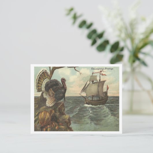 Erntedank Greetings Feiertagspostkarte (Stehend Vorderseite)