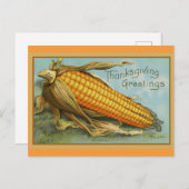 Erntedank Greetings Vintag Fall Harvest Postkarte (Vorne/Hinten)