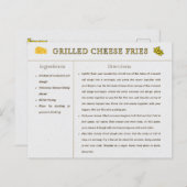 Erntedank "Grillkäse Fries Recipe Card" (Vorne/Hinten)