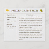 Erntedank "Grillkäse Fries Recipe Card" (Vorderseite)