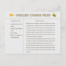 Erntedank "Grillkäse Fries Recipe Card"