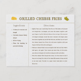 Erntedank "Grillkäse Fries Recipe Card" Postkarte