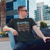 Erntedank Groovy Typografie Design T-Shirt