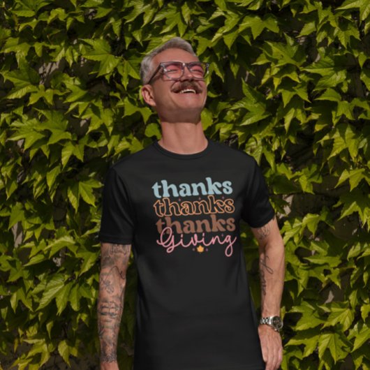 Erntedank Groovy Typografie Design T-Shirt