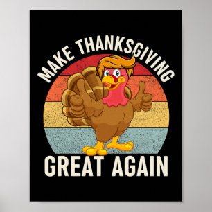 Erntedank Groß wieder lustig Trump Türkei 2024 Poster