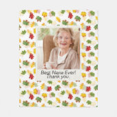 Erntedank Großeltern Gift Fall Verlassen Farbenfro Fleecedecke (Vorderseite)