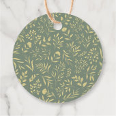 Erntedank Grüner Herbst lässt Wasserfarbenfall Geschenkanhänger (Rückseite)