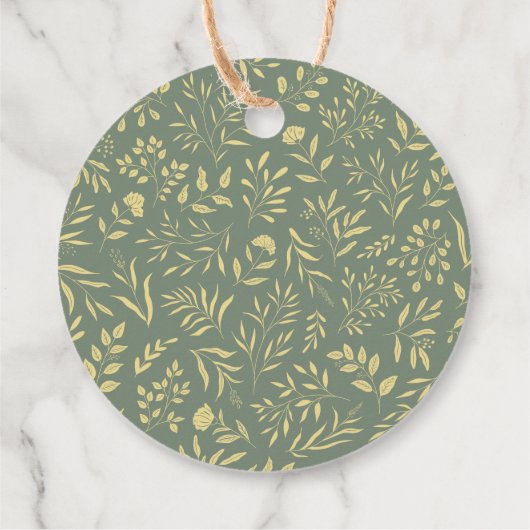 Erntedank Grüner Herbst lässt Wasserfarbenfall Geschenkanhänger (Rückseite)