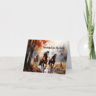 Erntedank-Gruß für Fallpferde Karte