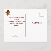 Erntedank Gruß Postkarte (Rückseite)