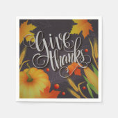 Erntedank Gruß Serviette (Vorderseite)