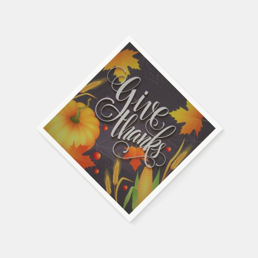 Erntedank Gruß Serviette (Ecke)