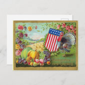 Erntedank - Grüße 1906 Postkarte (Vorne/Hinten)