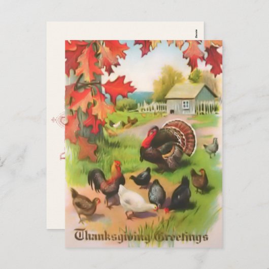 Erntedank Grüße Postkarte (Vorne/Hinten)