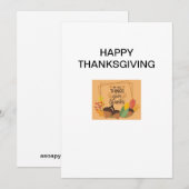 Erntedank-Grußkarte Dankeskarte (Vorne/Hinten)