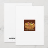 Erntedank-Grußkarte Dankeskarte (Vorne/Hinten)