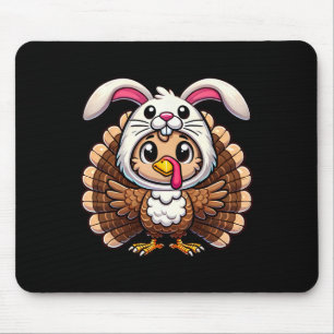 Erntedank-GTruthahn in Bunny-Kaninchen-Verkleidung Mousepad