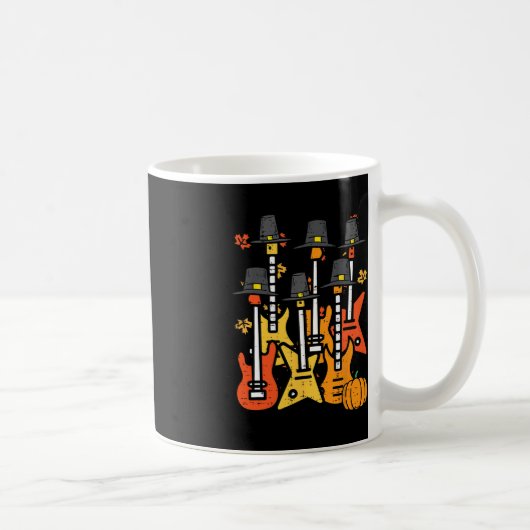 Erntedank Guitars Fall Rock Music Riocker Men B Kaffeetasse (Rechts)