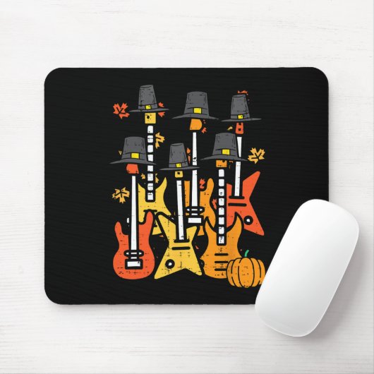 Erntedank Guitars Fall Rock Music Riocker Men B Mousepad (Mit Mouse)