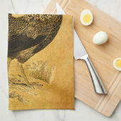 Erntedank-Hahn Küchentuch (Viertel Falte)