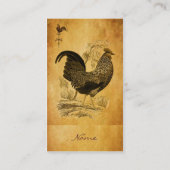 Erntedank-Hahn Visitenkarte (Rückseite)