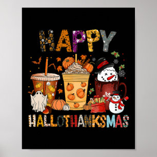 Erntedank Hallothanksmas Weihnachtsfeiertag Hallow Poster