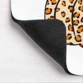 Erntedank Halloween Fall Tier Leopard Pumpkin Mousepad (Ecke)