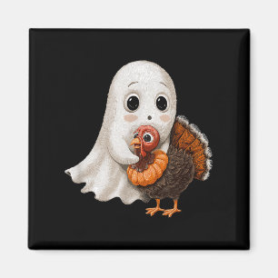 Erntedank Halloween Niedlich Ghost und Türkei Frie Magnet