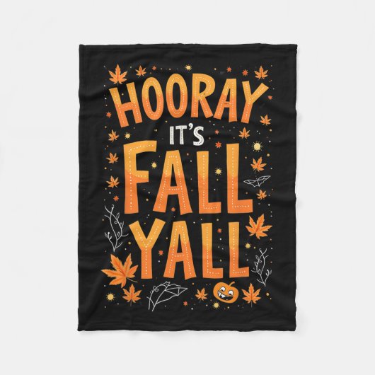 Erntedank Halloween sein Fall Y'all Fall Fleecedecke (Vorderseite)