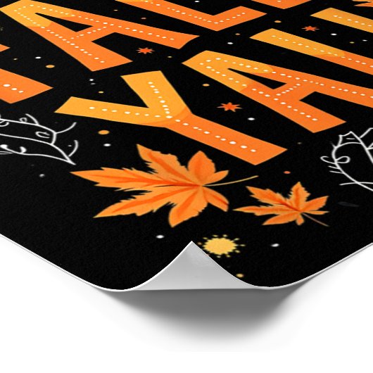 Erntedank Halloween sein Fall Y'all Fall Poster (Ecke)