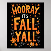 Erntedank Halloween sein Fall Y'all Fall Poster (Vorne)