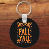 Erntedank Halloween sein Fall Y'all Fall Schlüsselanhänger (Vorderseite)