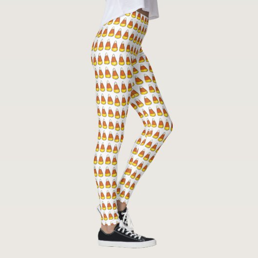 Erntedank Halloween Trick oder Treat Candy Corn Leggings (Rechts)