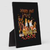 Erntedank Happy Fall Yall Gnome Leopard Fotoplatte (Seite)