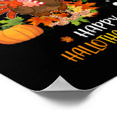 Erntedank Happy Hallothanksmas Pumpkin Poster (Ecke)