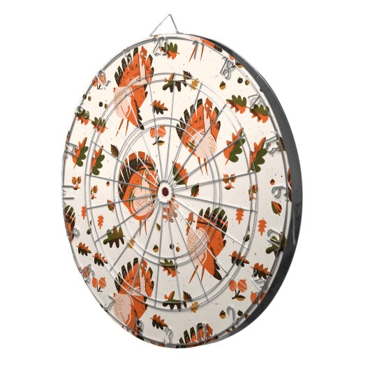 Erntedank Happy Turkey Day Mustergeschenk Dartscheibe (Vorderseite rechts)